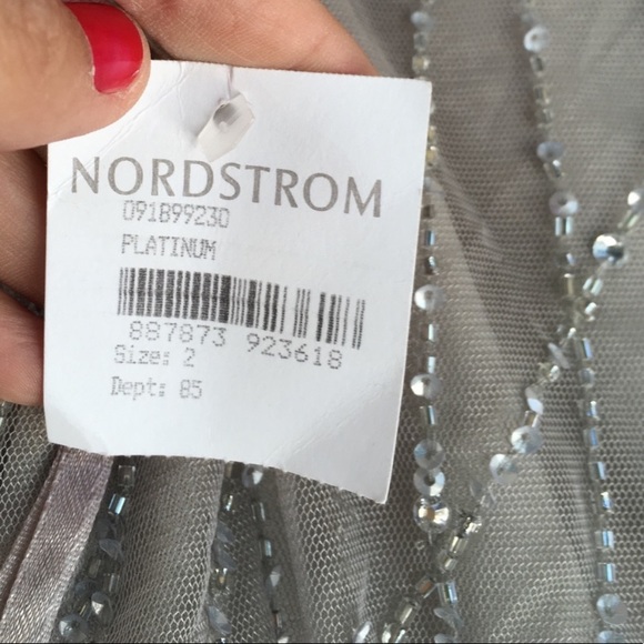 NWT Adrianna Papell beaded gown - Picture 3 of 6